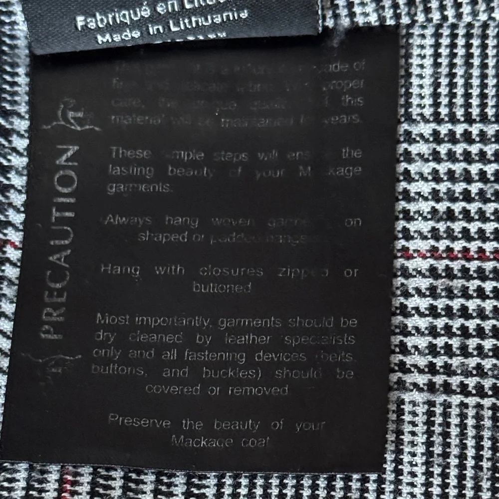 Mackage Women's Black Trim Leather Trench Coat - Picture 15 of 16